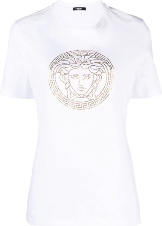 Versace Medusa Head-print cotton T-shirt Wit