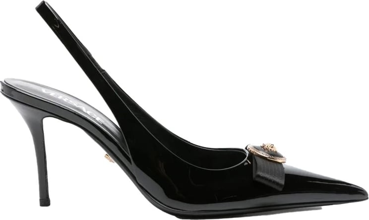 Versace Gianni Ribbon 85mm slingback pumps Zwart