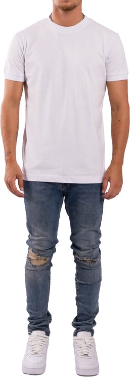 Richesse Rk Blank Tee White Slimfit Wit