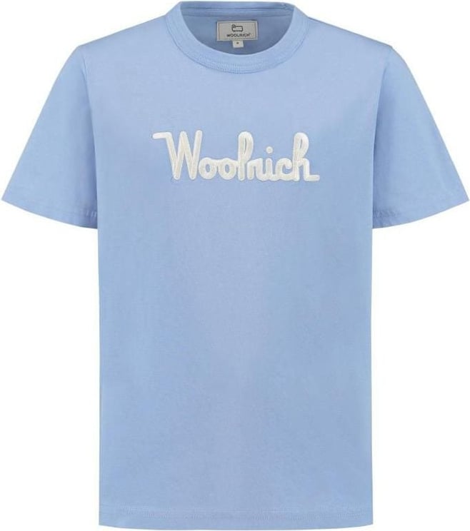 Woolrich Logo Crewneck T-shirt Blauw