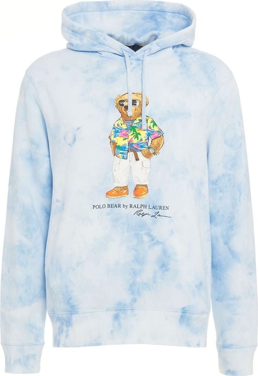 Ralph Lauren Tie-dye hoodie with logo Blauw