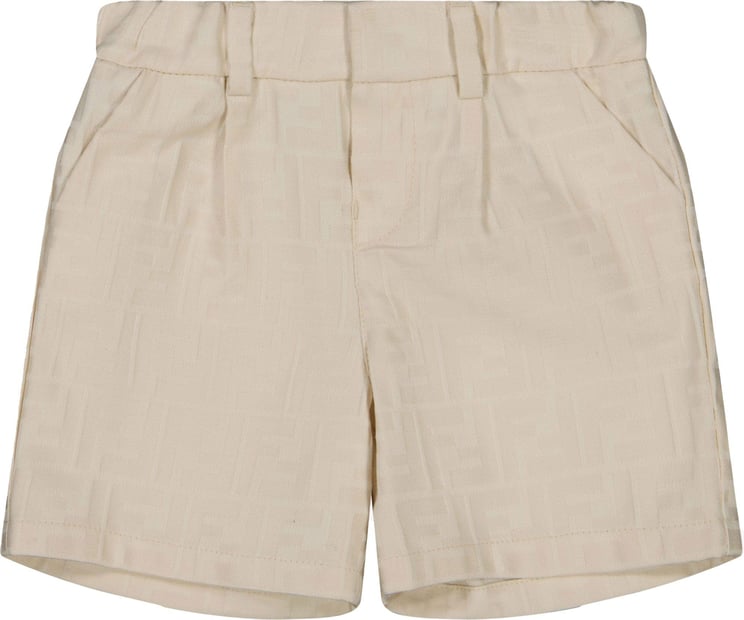 Fendi Fendi Baby Jongens Shorts Off White Wit