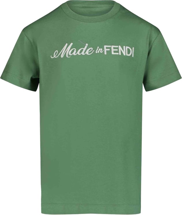 Fendi Fendi Kinder Unisex T-shirt Groen Groen