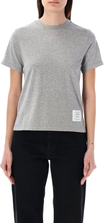 Thom Browne RELAXED FIT SS TEE WITH SIDE SLITS IN LT Blauw
