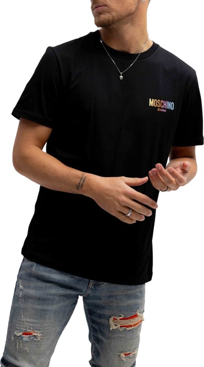 Moschino Swim T-Shirt Heren Zwart Zwart