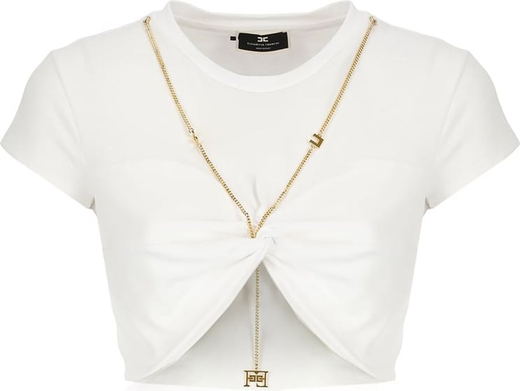 Elisabetta Franchi T-shirts And Polos White Neutraal
