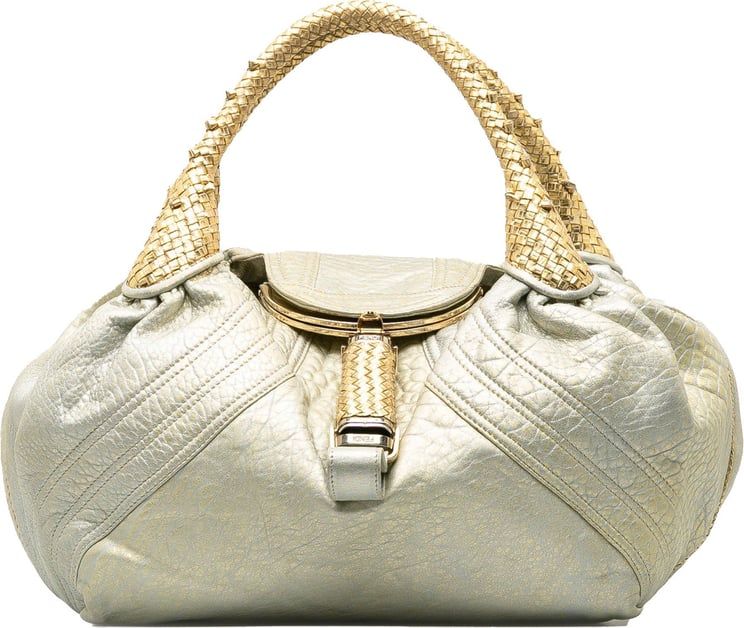 Fendi Leather Spy Handbag Zilver