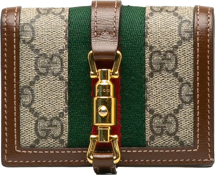 Gucci GG Supreme Jackie 1961 Compact Wallet Bruin