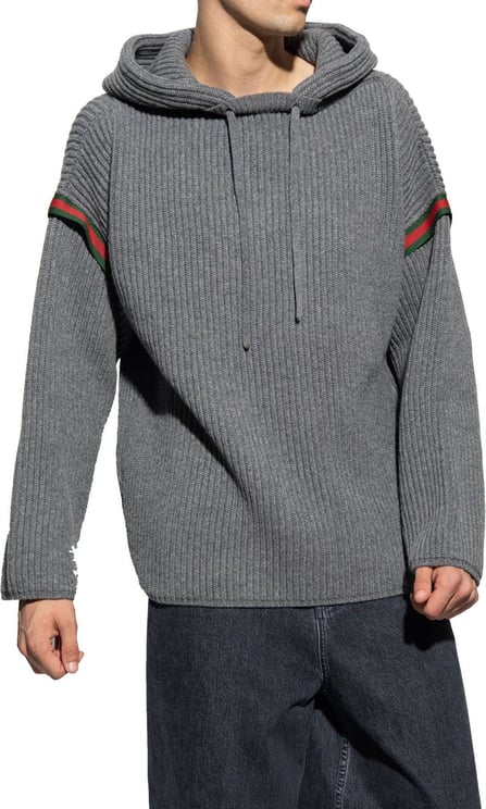 Gucci Gucci Wool Zipped Sweatshirt Grijs