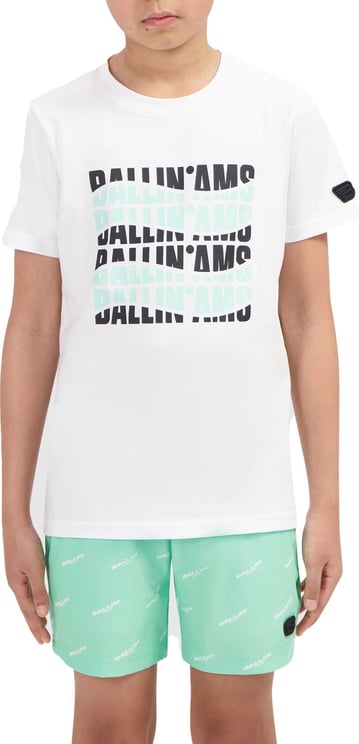 Ballin Amsterdam Ballin Kids Wave Logo T-shirt Wit