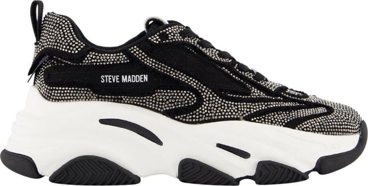 Steve Madden Dames Park Ave-R Sneaker Zwart/Studs Zwart