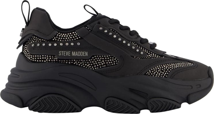 Steve Madden Dames PossesionR Sneaker Zwart/Studs Zwart