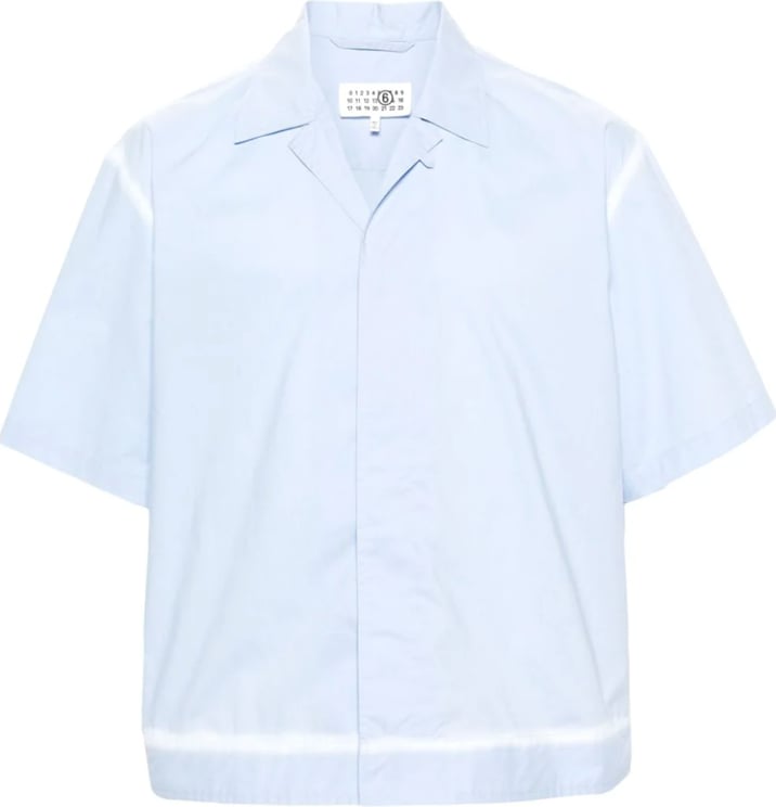 MM6 Maison Margiela Short-sleeved Shirt Light Blue Blauw