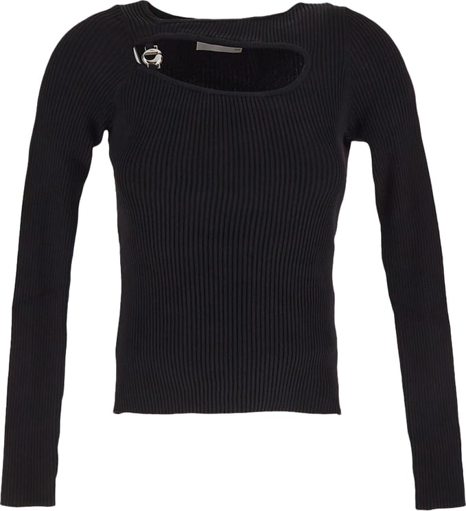 Coperni Knitted Cut-Out Top Zwart