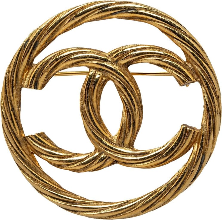 Chanel CC Brooch Goud