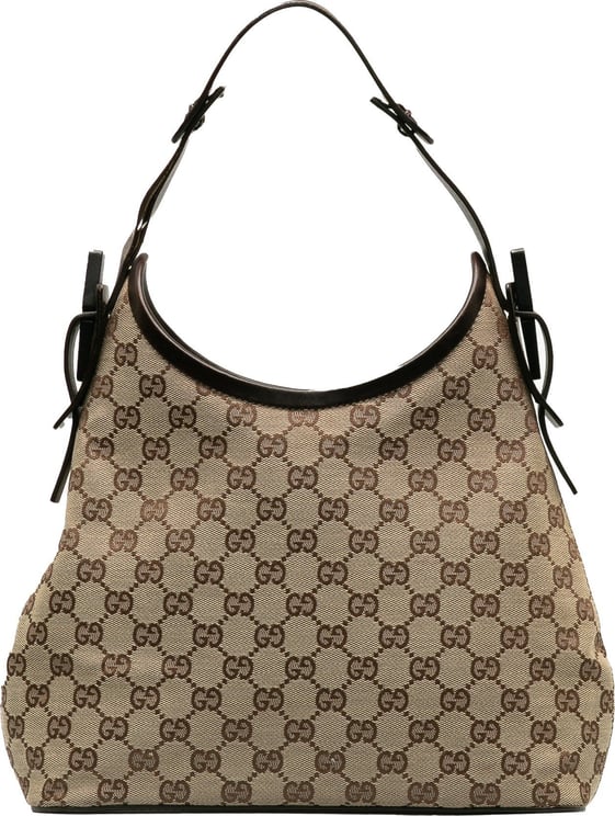 Gucci GG Canvas Shoulder Bag Bruin