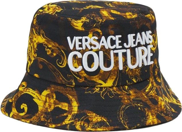 Versace Jeans Couture Versace Jeans Couture Bucket Hat Watercolor Print Black/Gold Zwart