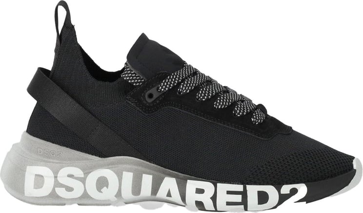 Dsquared2 Black Sneaker With Logo Black Zwart