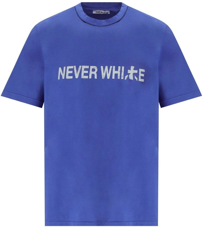 Premiata Athens Blue T-shirt Blue Blauw