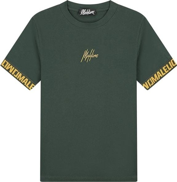 Malelions Malelions Men Venetian T-Shirt - Dark Green/Gold Groen