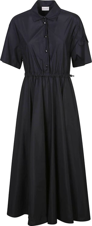 Moncler Midi Dress Black Zwart