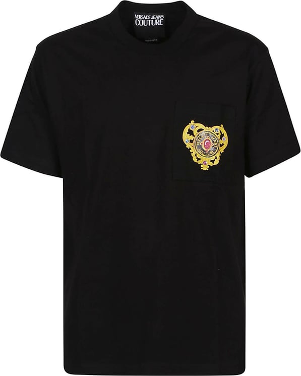 Versace Jeans Couture Small Heart Couture T-shirt Black Zwart