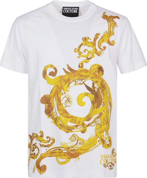 Versace Jeans Couture Baroque Panel T-shirt White Wit