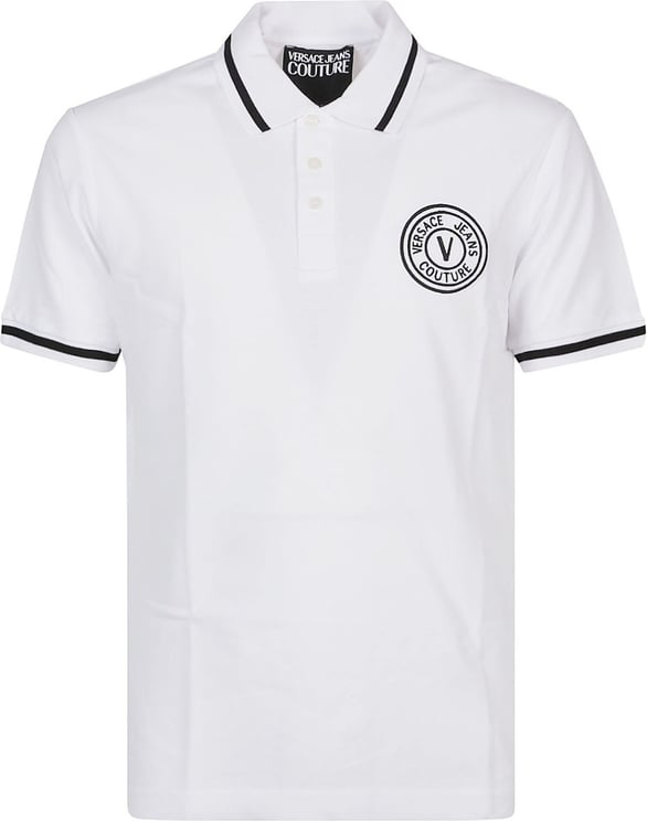 Versace Jeans Couture Short Sleeve Polo Shirt White Wit