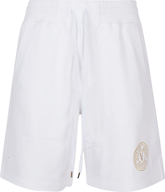 Versace Jeans Couture Logo-embroidered Short White Wit