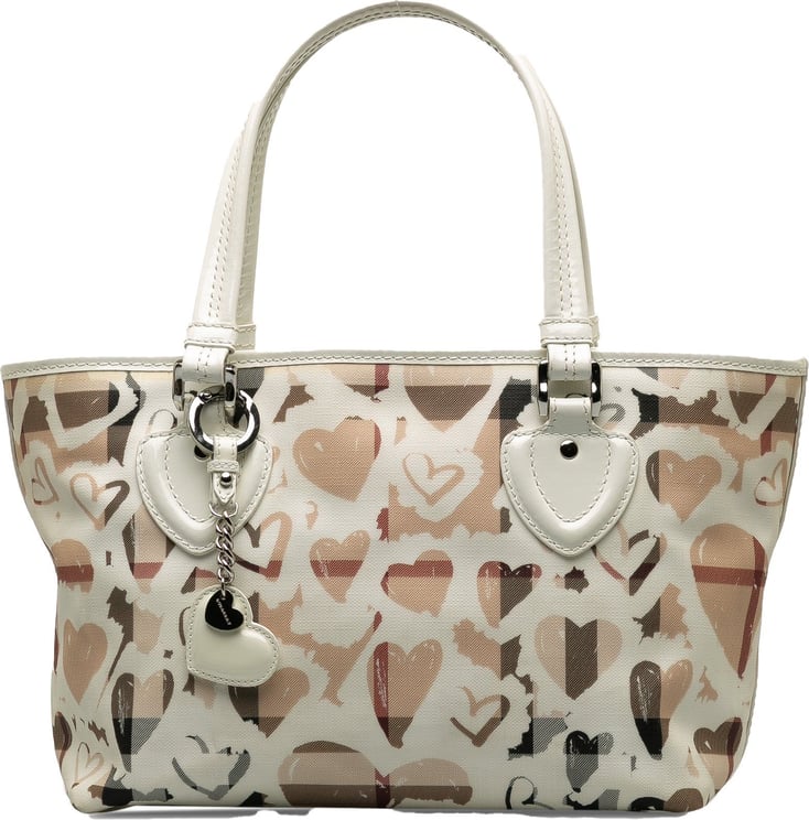 Burberry Hearts House Check Gracie Tote Bag Bruin