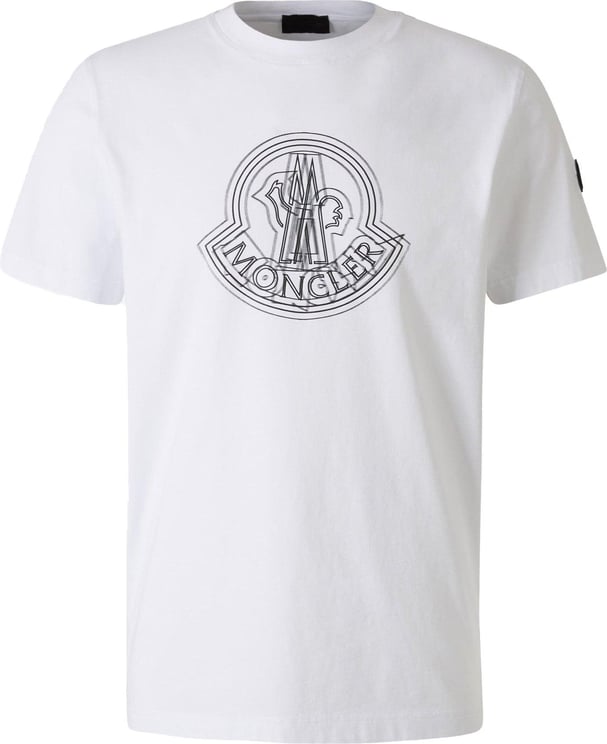 Moncler Logo Cotton T-shirt Wit