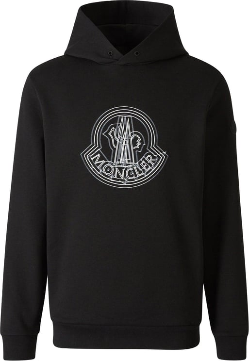 Moncler Logo Cotton Sweatshirt Zwart