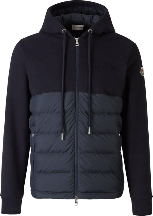 Moncler Quilted Zipper Cardigan Blauw