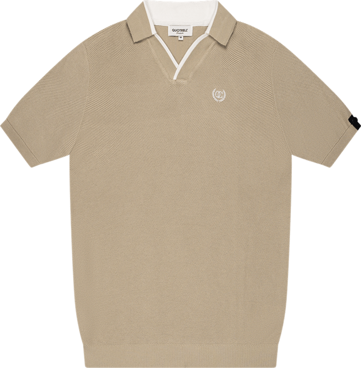 Quotrell Quotrell Couture - Elijah Polo | Beige/off White Beige