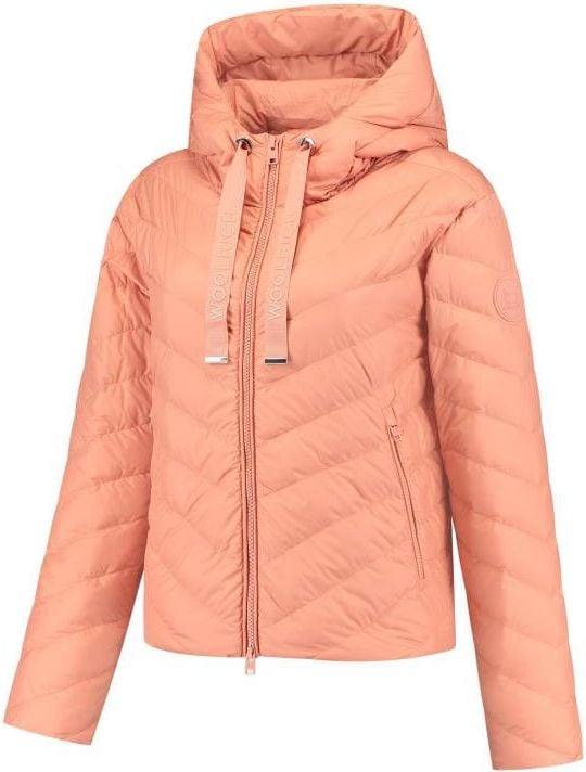 Woolrich Chevron Hooded Jacket Roze