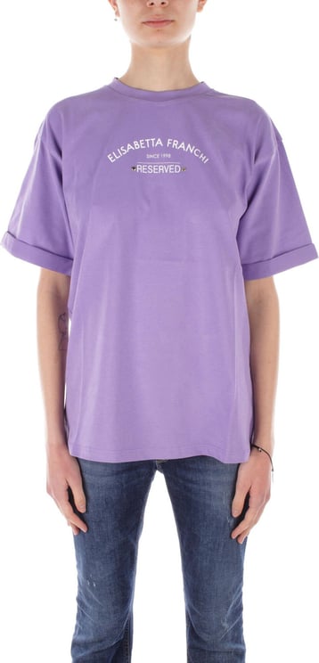 Elisabetta Franchi T-shirts And Polos Purple Paars