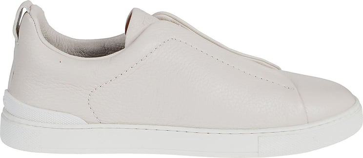 Zegna Triple Stitch Low Top Sneakers White Wit