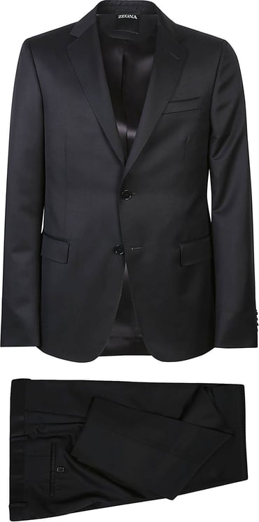 Zegna Suit Black Zwart
