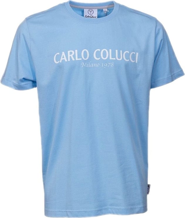Carlo Colucci Carlo Colucci Heren T-shirt Blauw C2440/16 Blauw