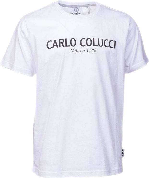Carlo Colucci Carlo Colucci Heren T-shirt Wit C2440/29 Wit