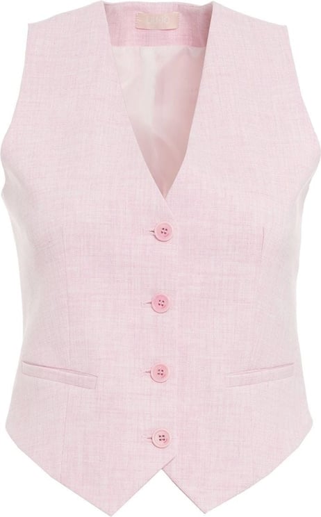 Liu Jo Single-breasted vest Roze