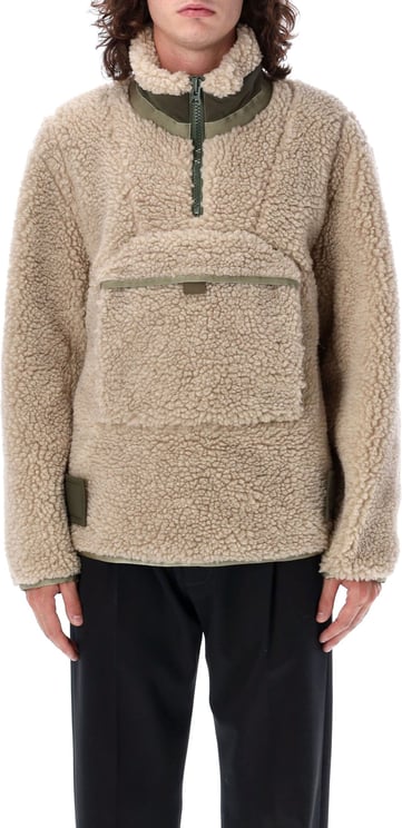 Sacai FAUX SHEARLING PULLOVER Beige