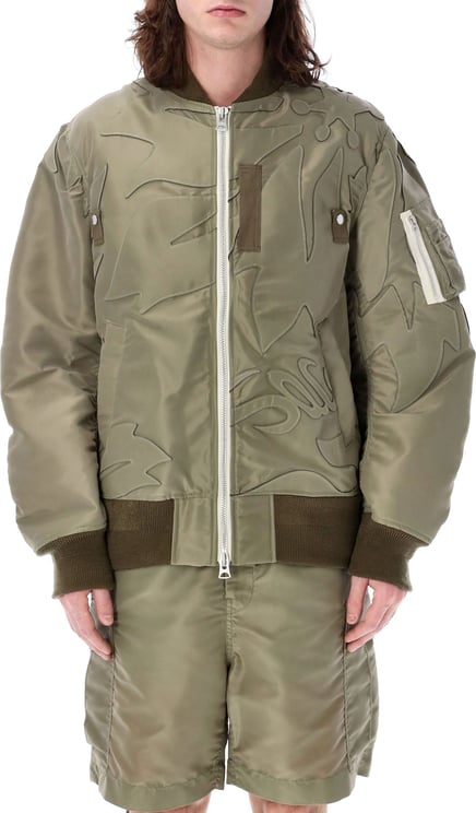 Sacai EMBROIDERED PATCH BOMBER Groen