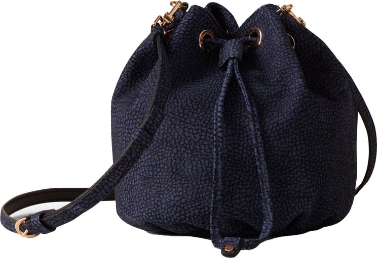 Borbonese Bucket Bag Small Blauw