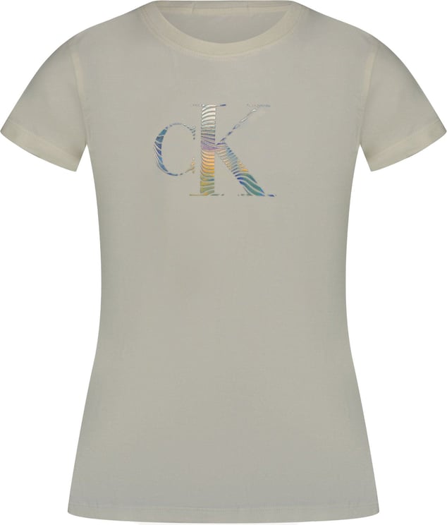 Calvin Klein Calvin Klein Kinder Meisjes T-shirt Licht Beige Beige