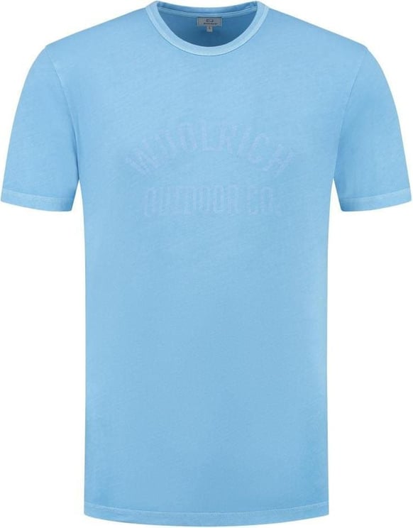 Woolrich Light Garment Dyed T-shirt Blauw