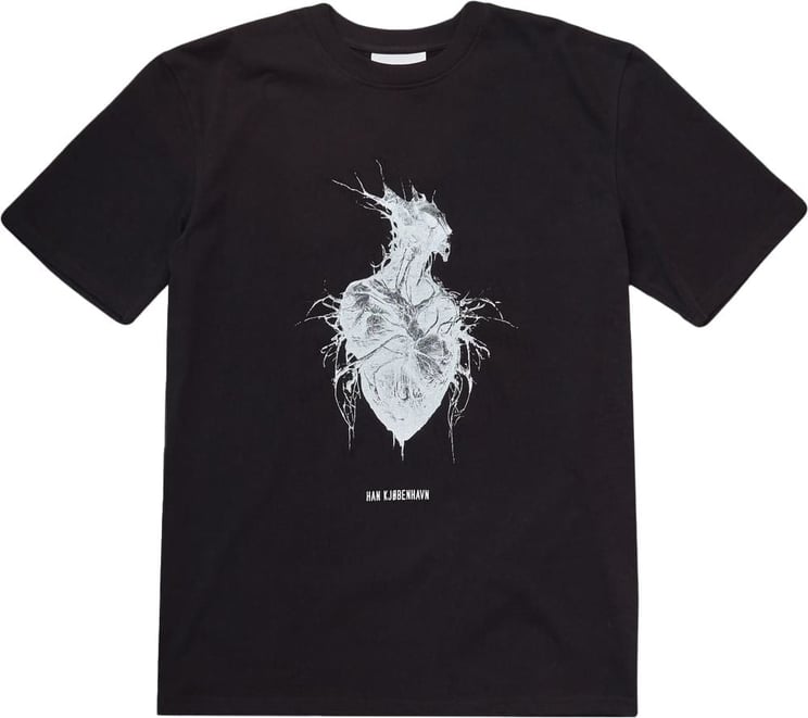 Han Kjøbenhavn T-Shirt Regular Heart Monster Nera Zwart