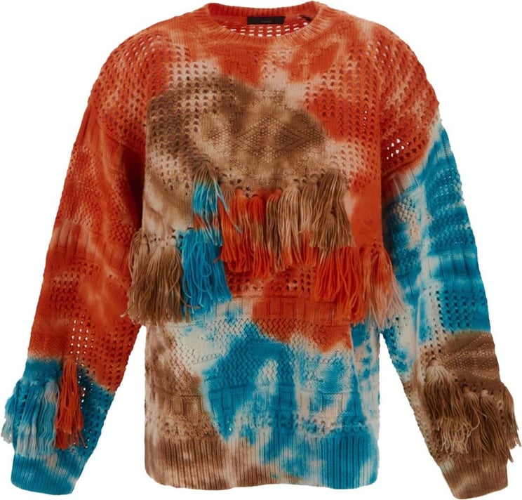 Alanui California Dreamin Net Sweater Oranje