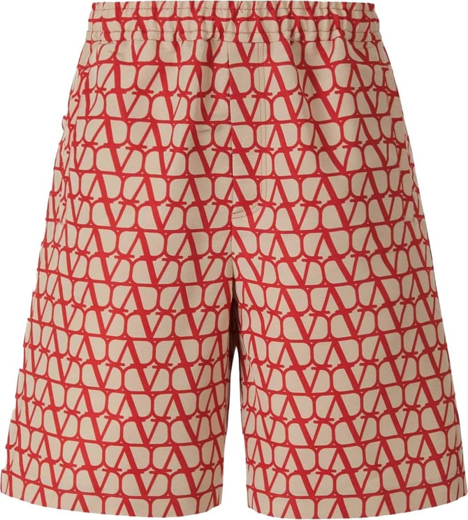 Valentino Silk Printed Bermuda Shorts Divers