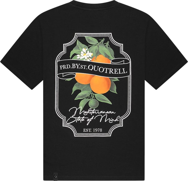 Quotrell Mineola T-shirt | Black/white Zwart
